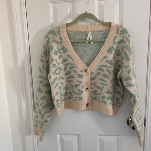 Dreamers by Debut Knit Cardigan & Tank Set | Cropped | Size S